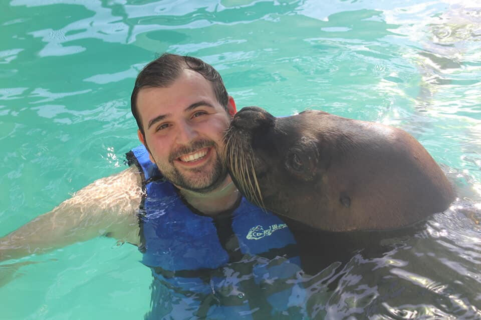 Swimming with a sea lion Swimming with a sea lion